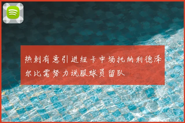 热刺有意引进纽卡中场托纳利德泽尔比需努力说服球员留队